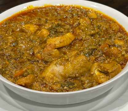 Okra soup, with Rice